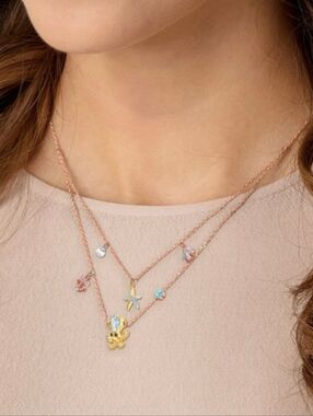 Swarovski, Ocean, Women's Layered Charm Necklace, 5446664- New In Box